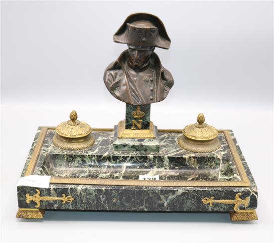 A late 19th century French desk stand